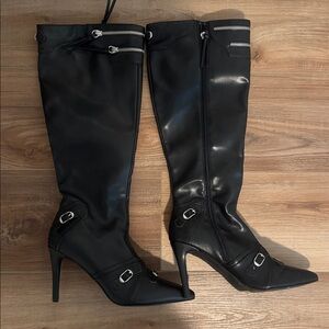 Princess Polly Black Heeled Boots